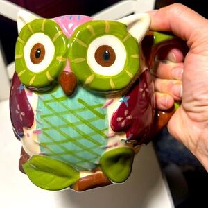💃CLOSET CLEAR-OUT💃 Pier 1 Import Handpainted Ollie The Owl Large/Oversized Mug